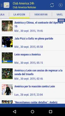 Club America 24h android App screenshot 2